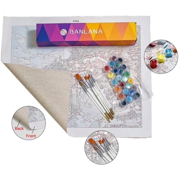 Banlana NEW Paint By Number Kit for Beginner Adults 16" x 20" Santorini Greece - Picture 8 of 9